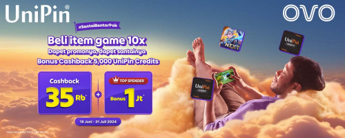 #SantaiBentarPak - Kumpulkan Stampnya! Dapatkan Bonus Jutaan OVO Points & Cashback 5,000 UniPin Credits